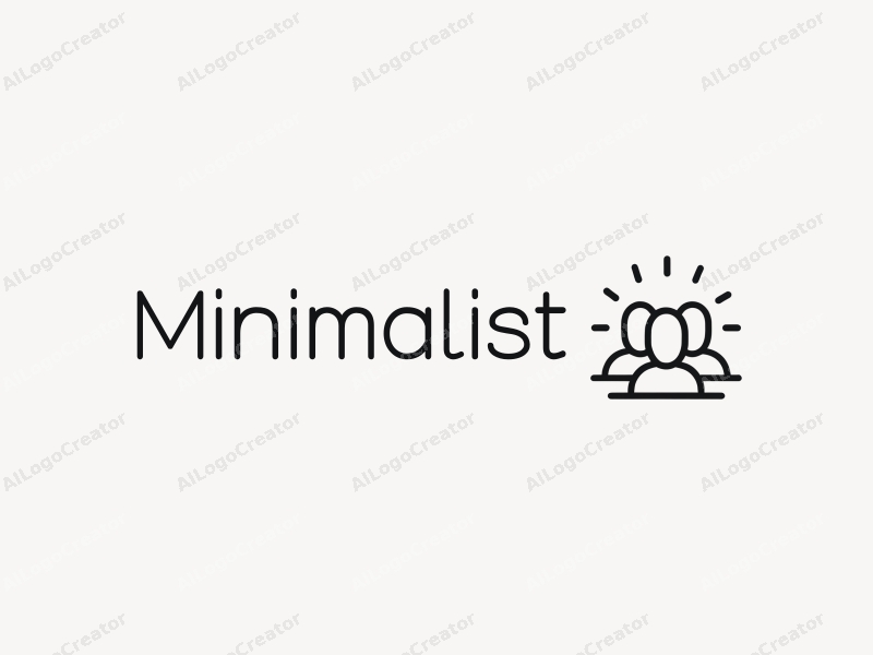 minimalist design features simple lines representing visitors and smart elements, combined with a tag style approach and a clean black and white background.