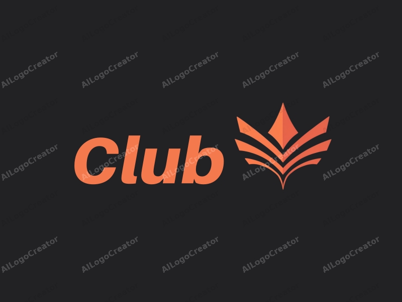 a modern minimalist design featuring a stylized club and social elements, incorporating spikes and stripes, combined with a clean black background.