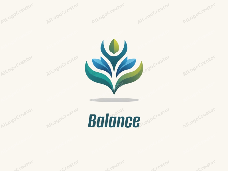 a modern design featuring elements of balance and harmony, incorporating sports and health themes with a clean background, using blue and green colors to evoke a sense of vitality and well-being.