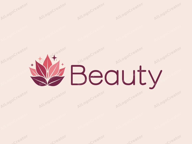 a modern design featuring elements of beauty and makeup, incorporating petals and stars, combined with a clean background.