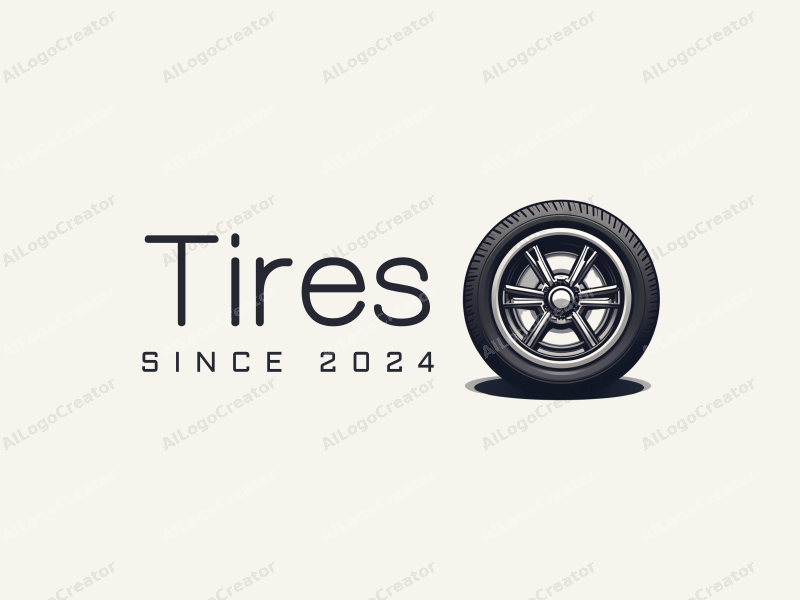 a modern design featuring a stylized tire and car tire, integrated with a globe and shield, combined with a clean background.