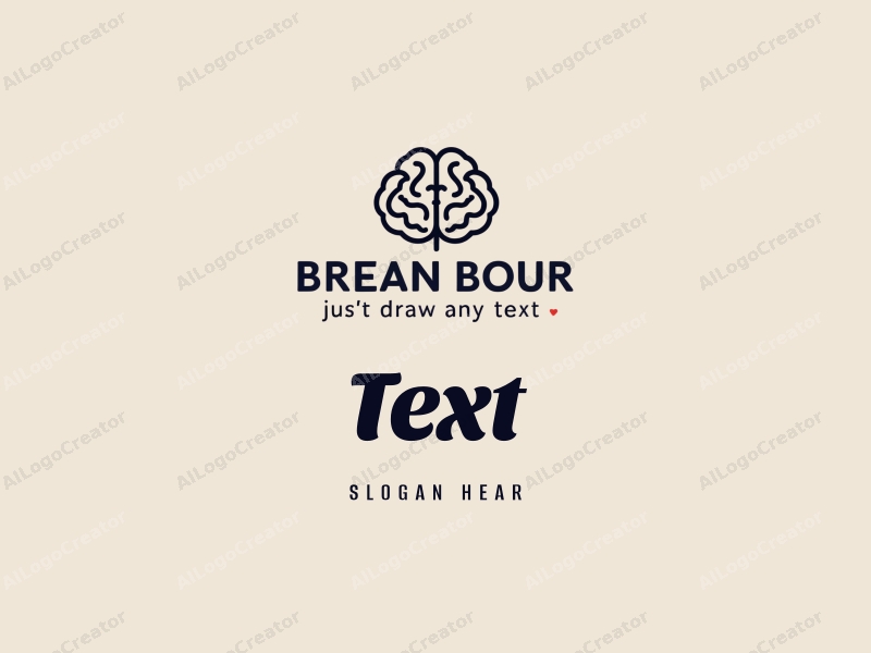 modern design features a stylized brain intertwined with an open book, incorporating bold text and a clean font, combined with a minimalist background.