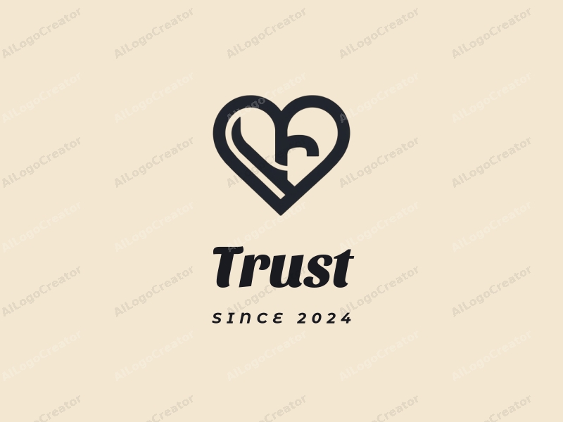 modern design features a heart shape integrated with a shield, symbolizing trust and safety, combined with a clean background.