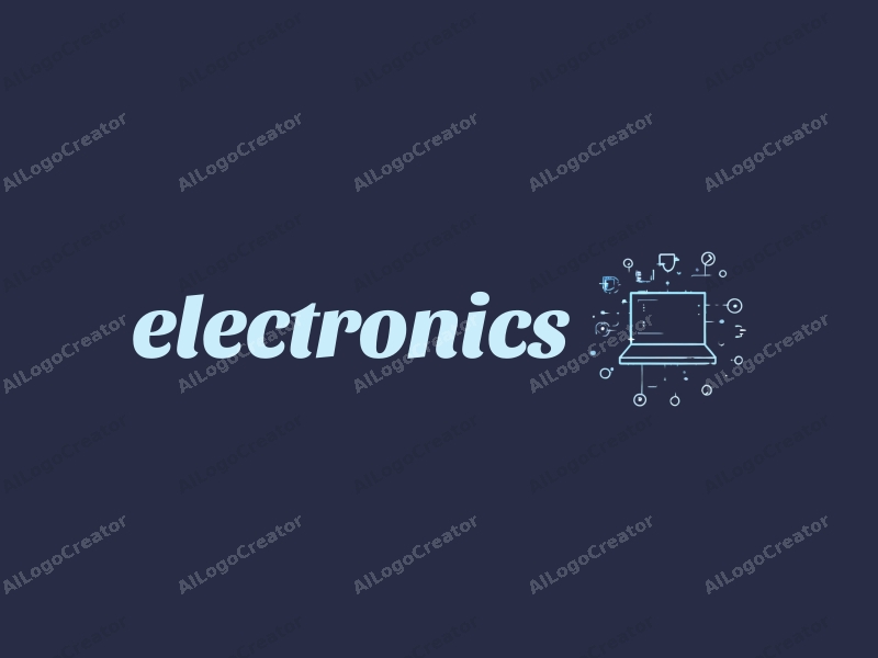 modern design features sleek electronic devices and a stylized computer silhouette, integrated with circuit and chip elements, combined with a clean background.