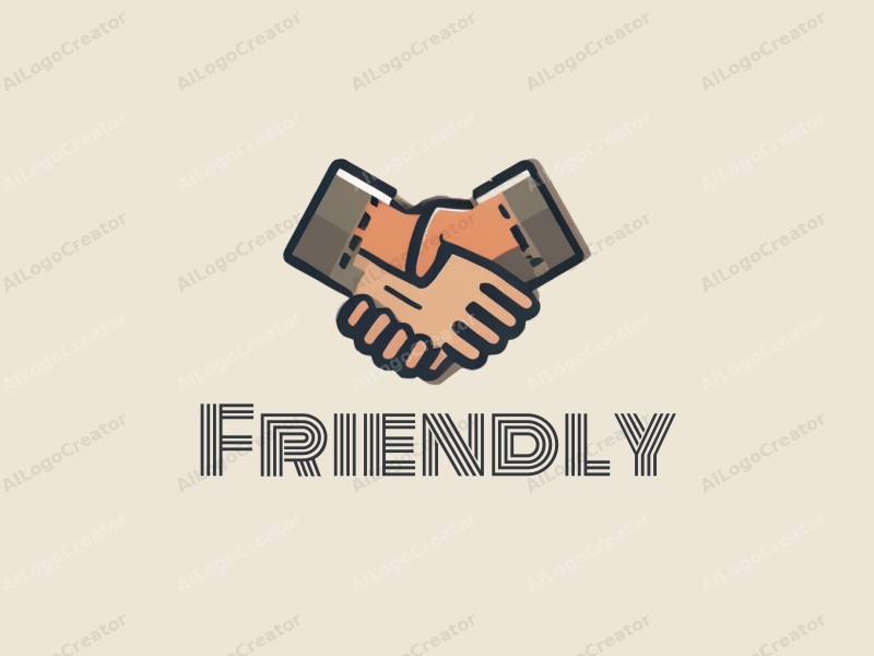 playful design features a stylized book and a handshake, combined with a clean background, emphasizing friendship and community in an educational and social context.