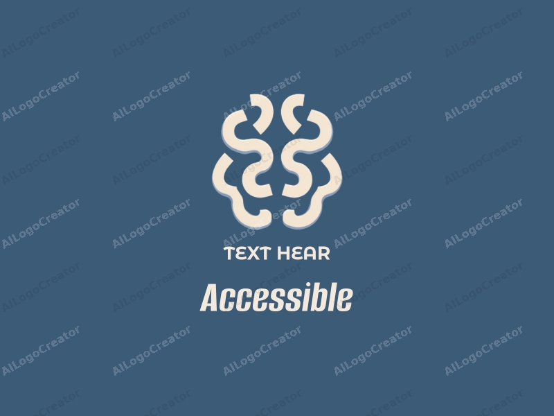 modern design features accessibility elements, an inclusive design approach, a stylized electronic brain, and modern architectural shapes combined with a clean background.