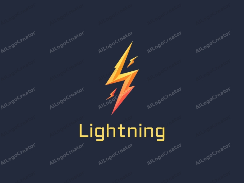 geometric design features stylized lightning bolts and electric currents, combined with a clean background and a harmonious composition.