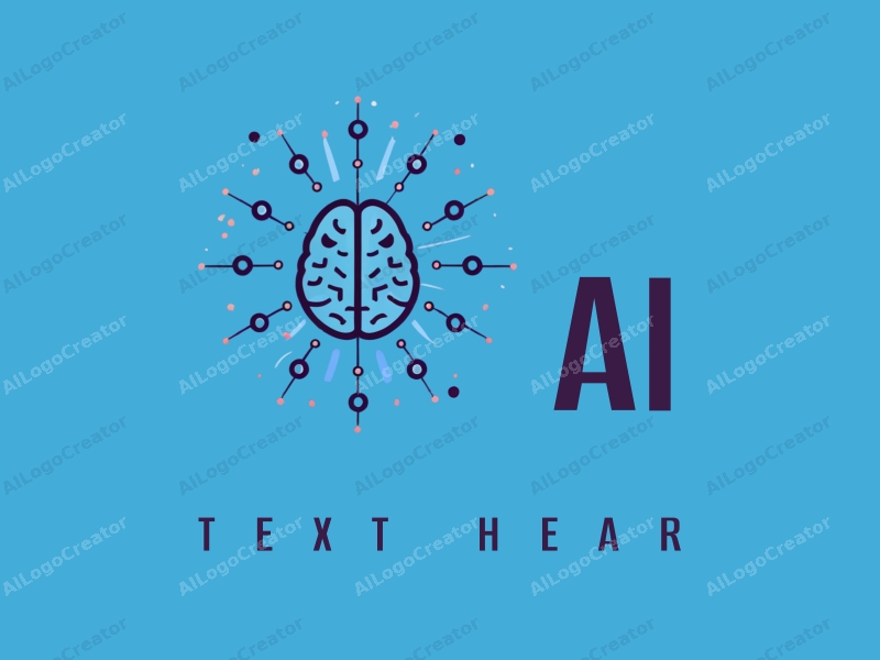 a modern design featuring abstract representations of intelligence and algorithms, interconnected data points, and network lines, combined with a clean blue background.