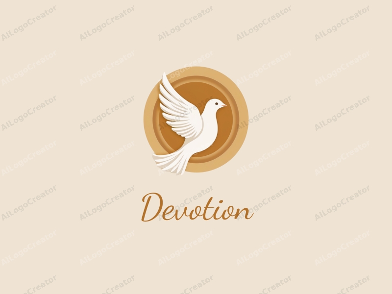 vintage design features a white dove with a golden halo, symbolizing faith and prayer, combined with a clean background.