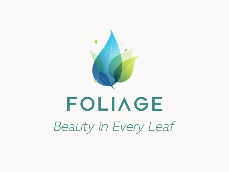 modern design features a stylized leaf and a water droplet, combined with a clean background.